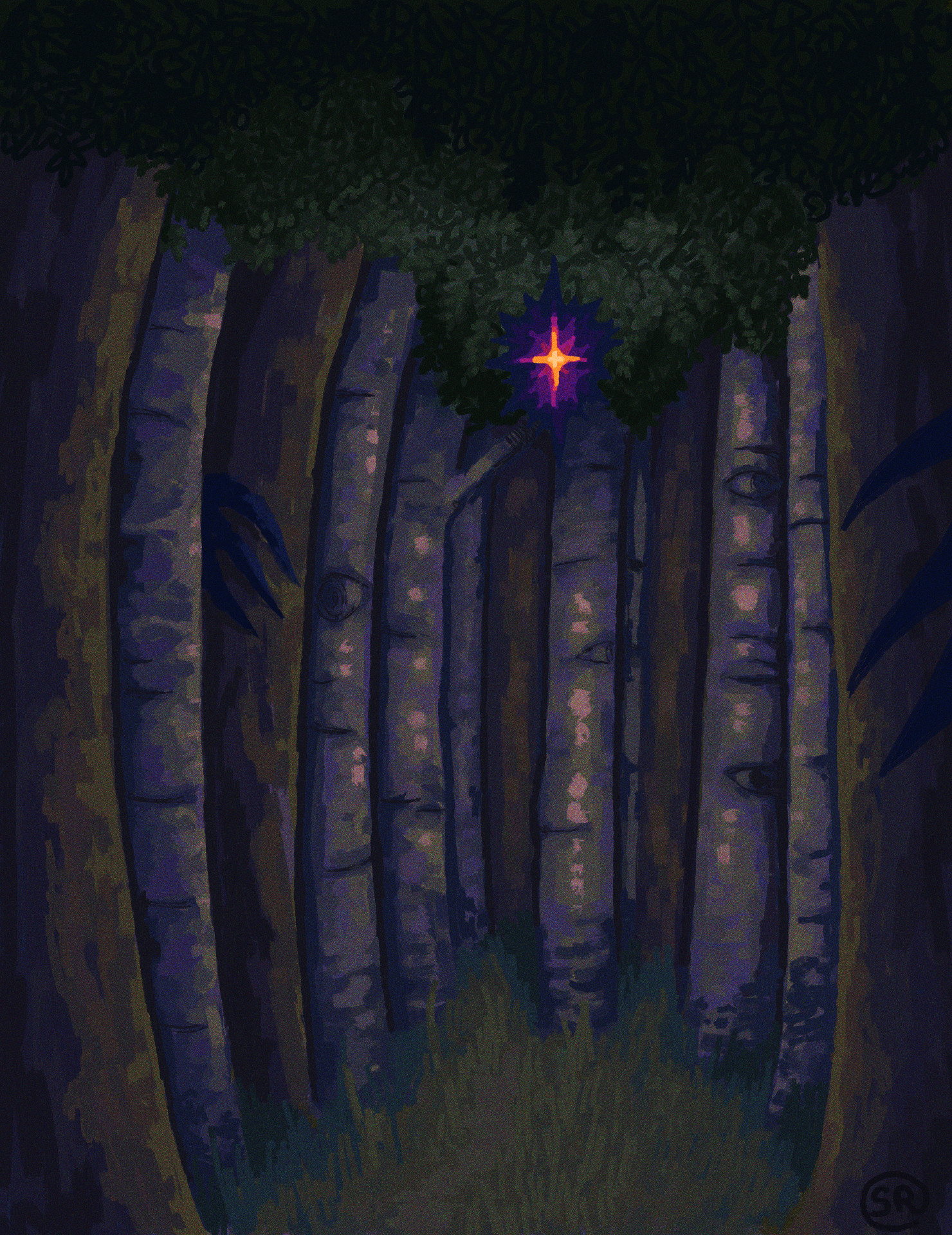 forest drawing